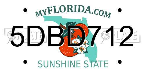 5DBD712 Florida License Plate