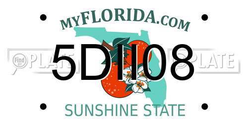 5DII08 Florida License Plate