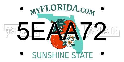 5EAA72 Florida License Plate