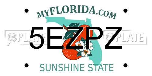 5EZPZ Florida License Plate
