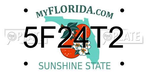 5F24T2 Florida License Plate