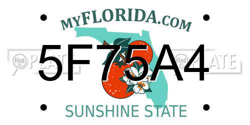 5F75A4 Florida License Plate