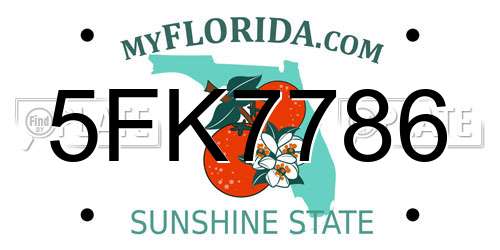 5FK7786 Florida License Plate