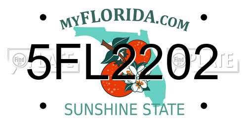 5FL2202 Florida License Plate