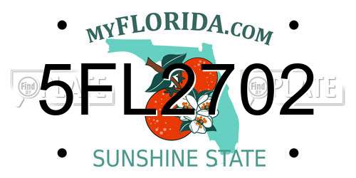 5FL2702 Florida License Plate