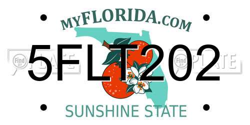 5FLT202 Florida License Plate