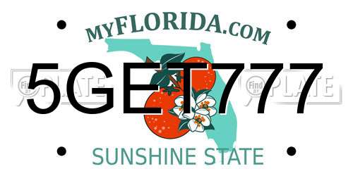 5GET777 Florida License Plate