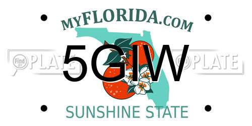 5GIW Florida License Plate