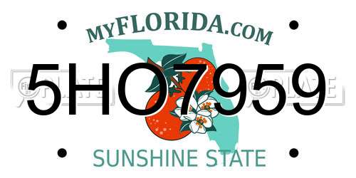 5HO7959 Florida License Plate