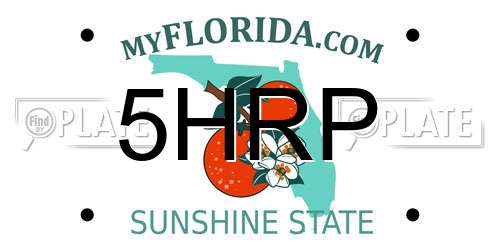 5HRP Florida License Plate