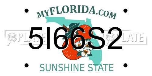 5I66S2 Florida License Plate