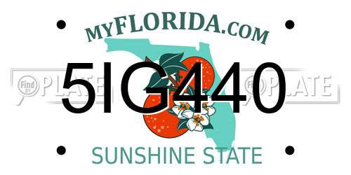 5IG440 Florida License Plate