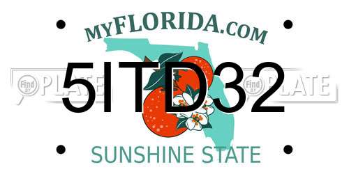 5ITD32 Florida License Plate