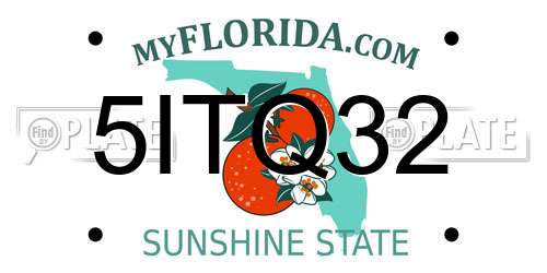 5ITQ32 Florida License Plate