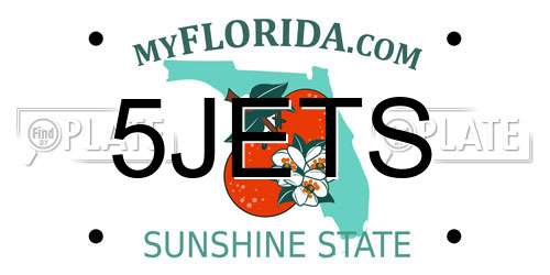 5JETS Florida License Plate