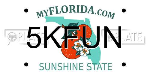 5KFUN Florida License Plate