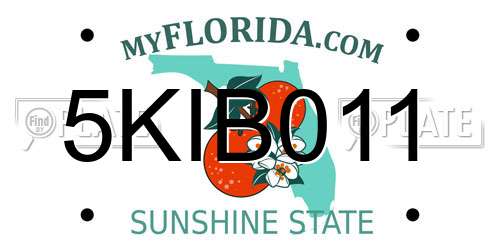 5KIB011 Florida License Plate