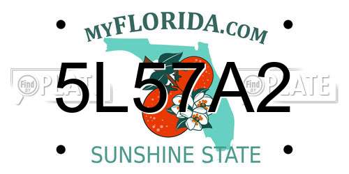 5L57A2 Florida License Plate
