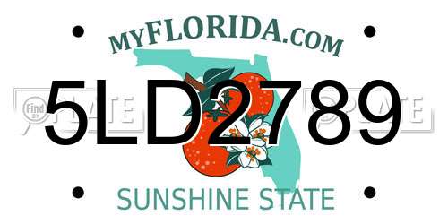5LD2789 Florida License Plate