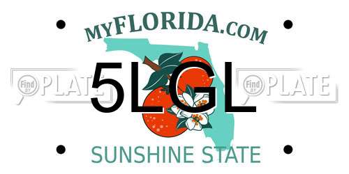 5LGL Florida License Plate