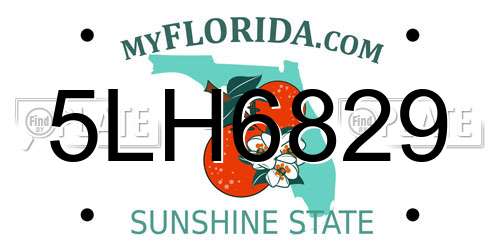 5LH6829 Florida License Plate