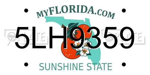 5LH9359 Florida License Plate