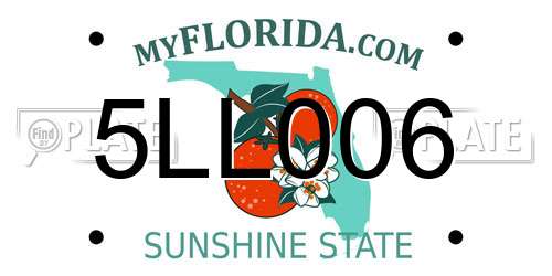 5LL006 Florida License Plate