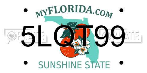 5LQT99 Florida License Plate