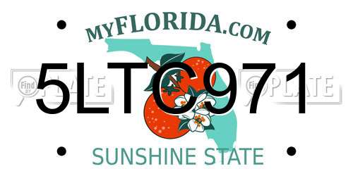 5LTC971 Florida License Plate