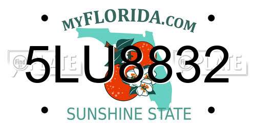 5LU8832 Florida License Plate