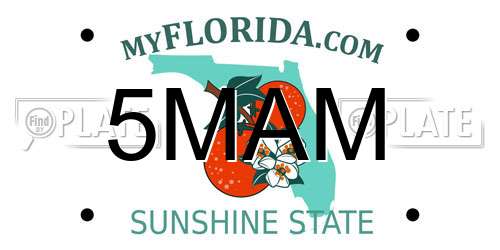 5MAM Florida License Plate