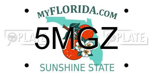 5MGZ Florida License Plate