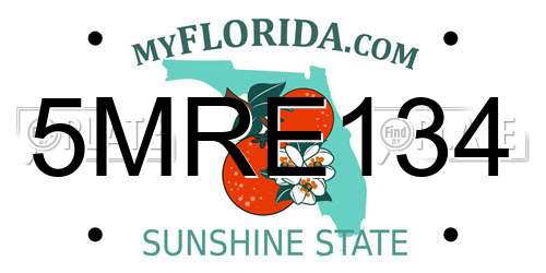 5MRE134 Florida License Plate