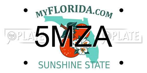 5MZA Florida License Plate