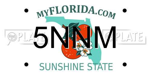 5NNM Florida License Plate