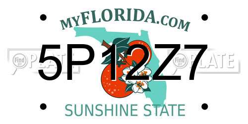 5P12Z7 Florida License Plate