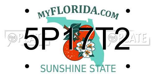 5P17T2 Florida License Plate