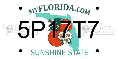 5P17T7 Florida License Plate