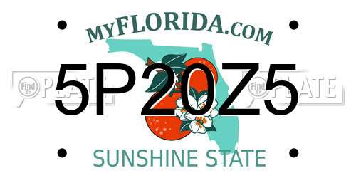 5P20Z5 Florida License Plate