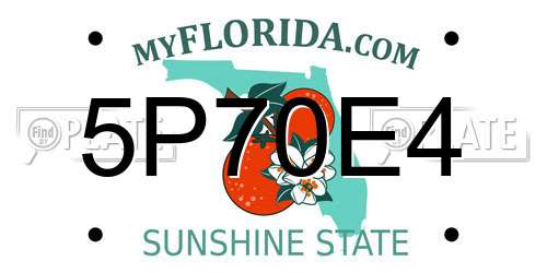 5P70E4 Florida License Plate