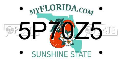 5P70Z5 Florida License Plate