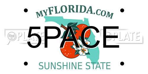 5PACE Florida License Plate