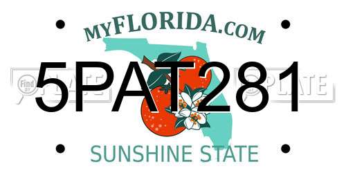 5PAT281 Florida License Plate