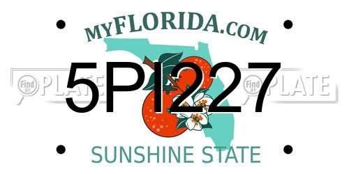 5PI227 Florida License Plate