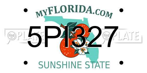 5PI327 Florida License Plate