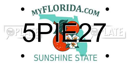5PIE27 Florida License Plate