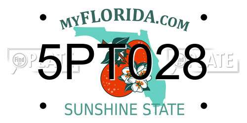 5PT028 Florida License Plate