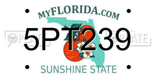 5PT239 Florida License Plate
