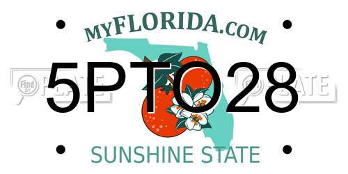 5PTO28 Florida License Plate