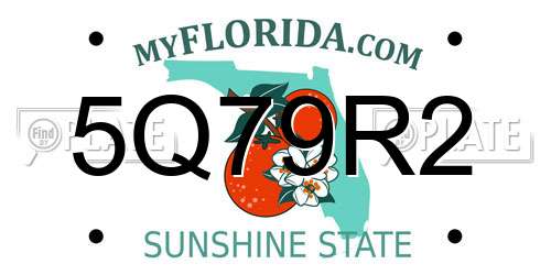 5Q79R2 Florida License Plate